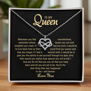 To my Queen Infinity Heart necklace - Silver
