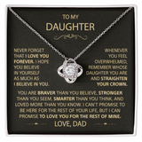 To my Daughter - Love Knot Necklace