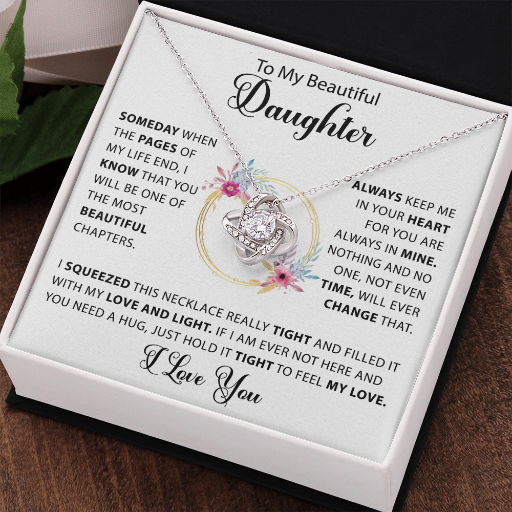 To my Beautiful Daughter - Love Knot Necklace - detail 2