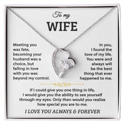 To my Wife - Forever Love Necklace - Silver