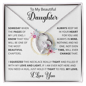 To my Beautiful Daughter - Forever Love Necklace - Silver
