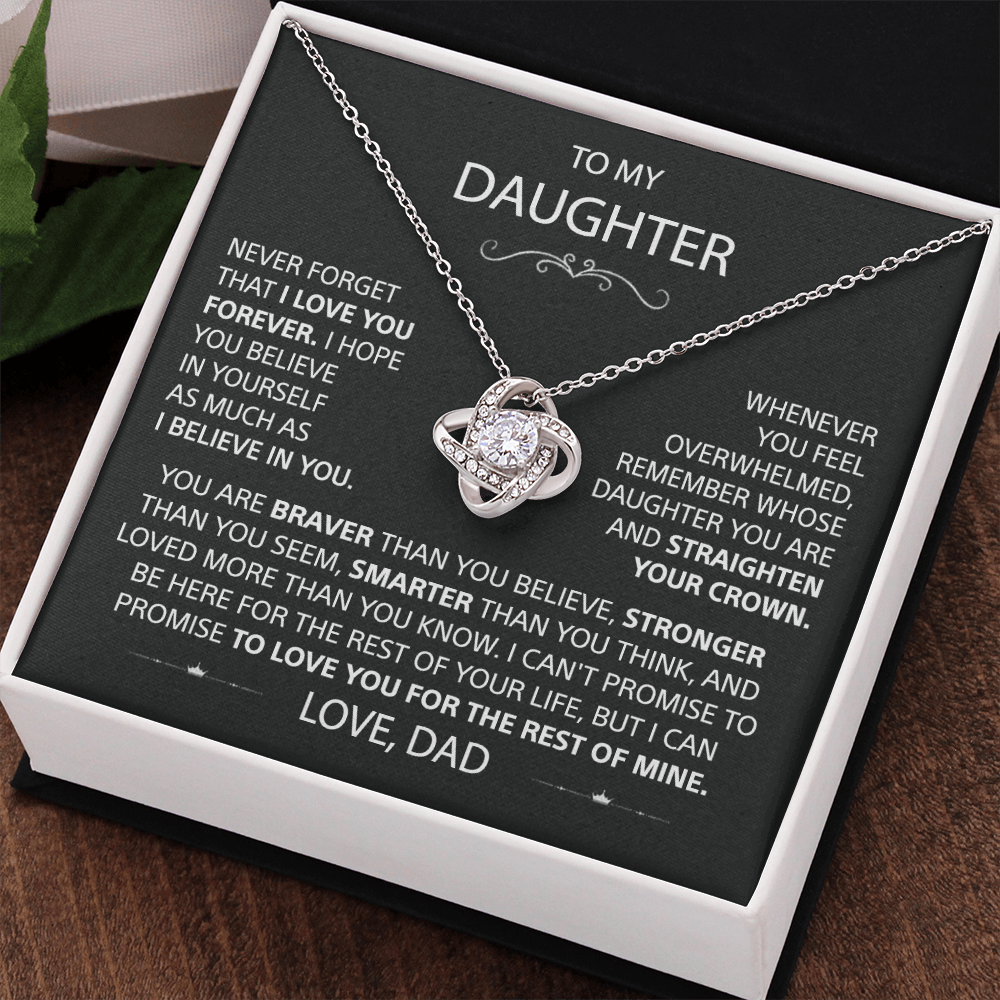 To my Daughter - Love Knot Necklace - detail 2