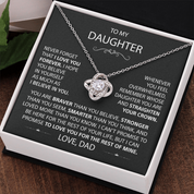 To my Daughter - Love Knot Necklace - detail 2