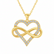 To my Queen Infinity Heart necklace - Silver detail