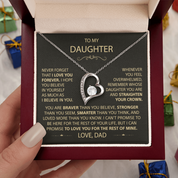 To my Daughter - Forever Love Necklace - Silver Luxury Box