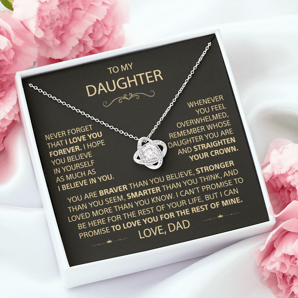 To my Daughter - Love Knot Necklace - detail 3