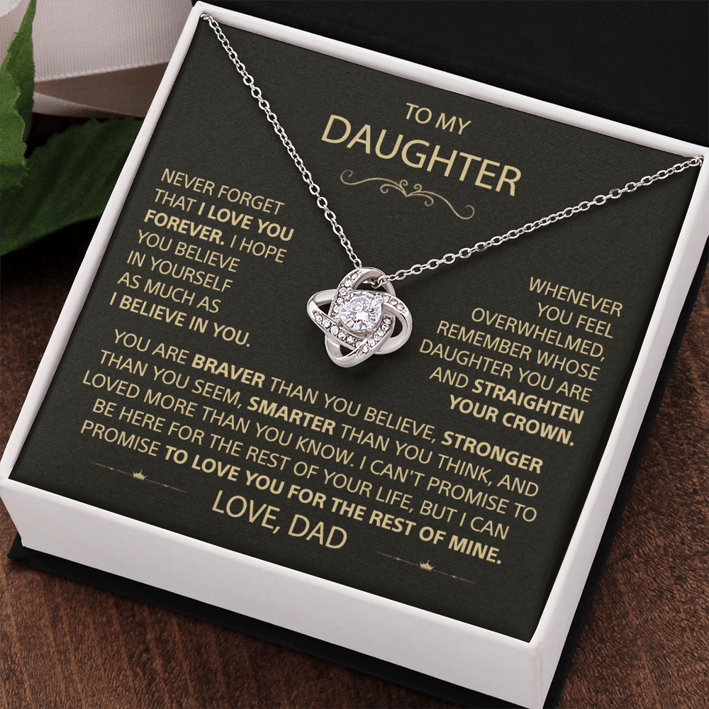 To my Daughter - Love Knot Necklace - detail 2