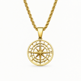 Compass Rope Chain Necklace