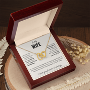 To my Wife - Connected Hearts Necklace - Gold detail 3