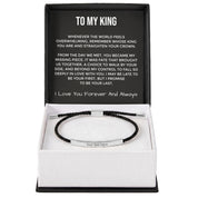 To My King - Braided Bar Bracelet
