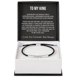To My King - Braided Bar Bracelet