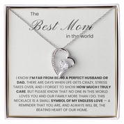 The Best Mom in the World - Heart Necklace