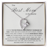 The Best Mom in the World - Heart Necklace