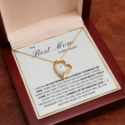 The Best Mom in the World - Heart Necklace