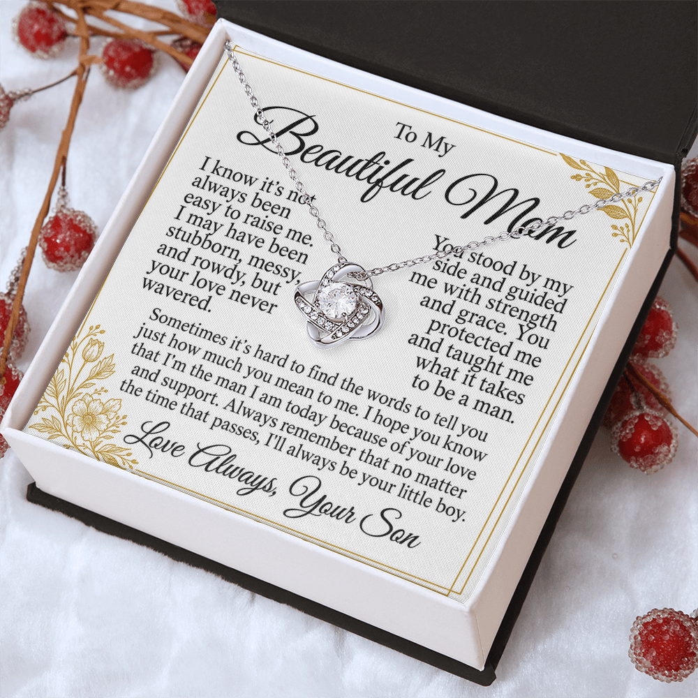 To my Beautiful Mom - Love Knot Necklace