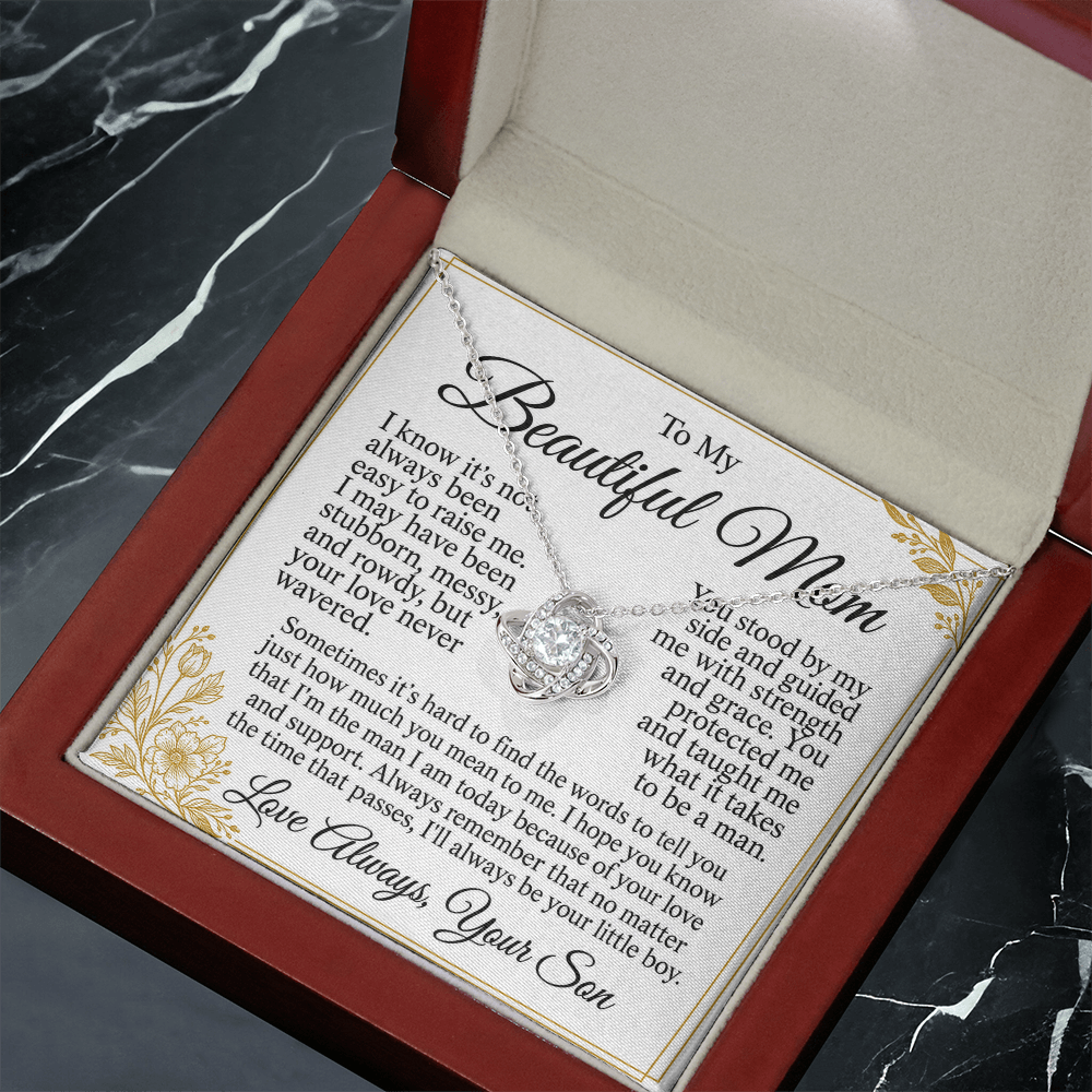 To my Beautiful Mom - Love Knot Necklace