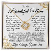 To my Beautiful Mom - Love Knot Necklace