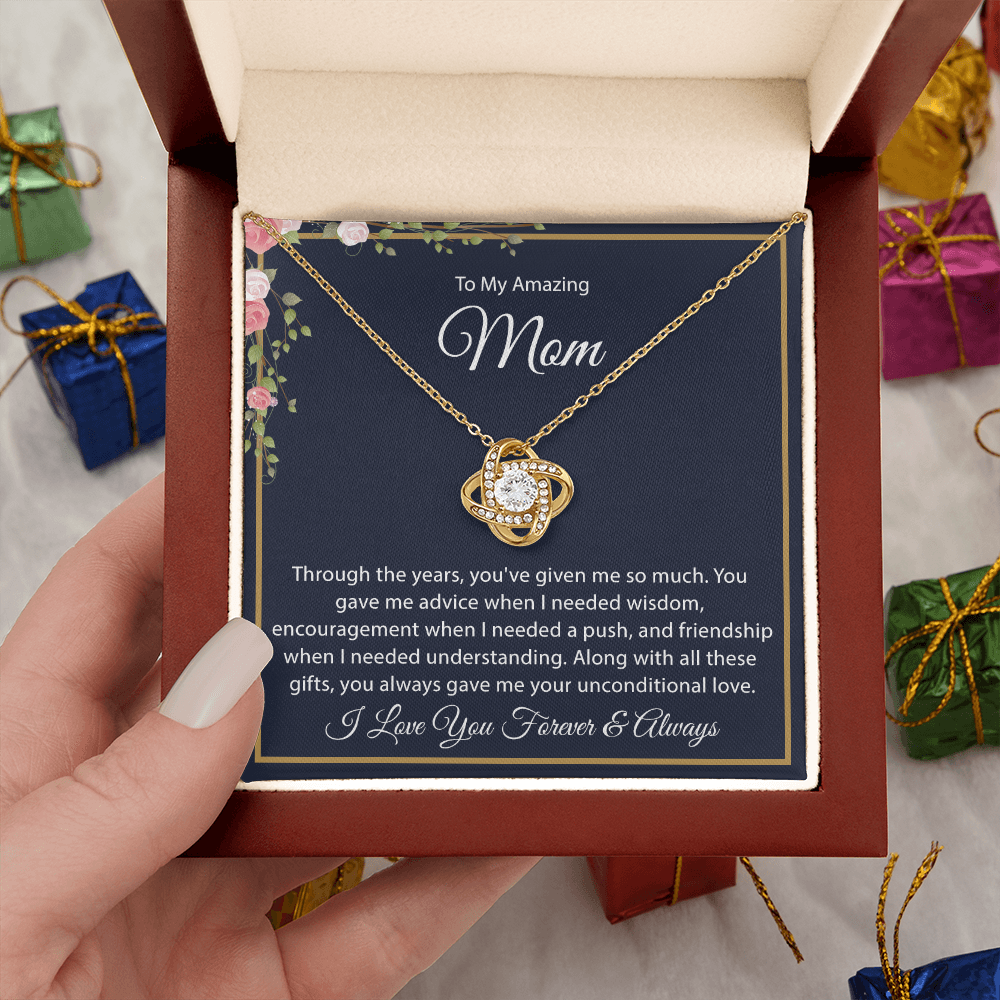 To my Amazing Mom - Love Knot Necklace