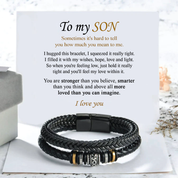 To my Son - Braided Leather Bracelet