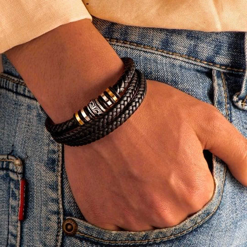 To my Son - Braided Leather Bracelet