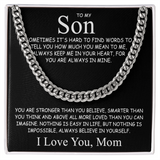 To my Son - Cuban Chain Necklace