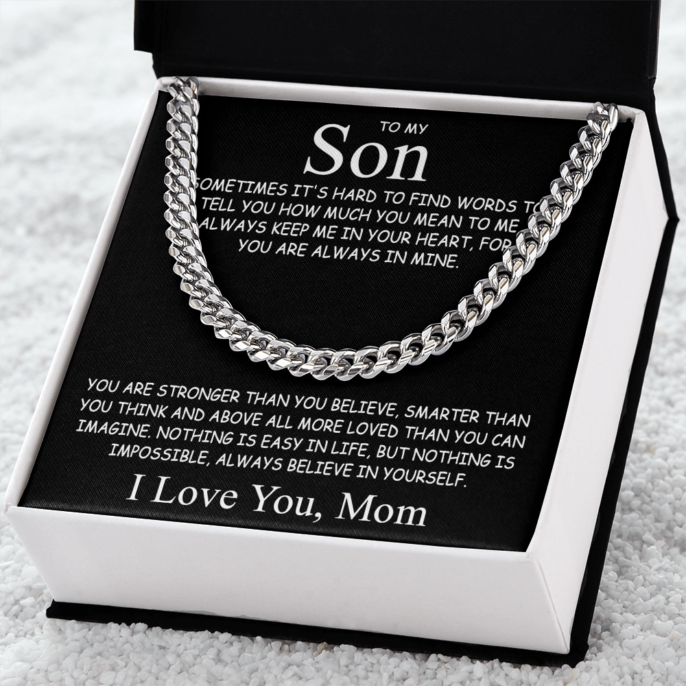 To my Son - Cuban Chain Necklace