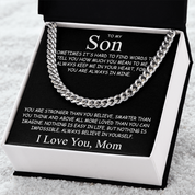 To my Son - Cuban Chain Necklace
