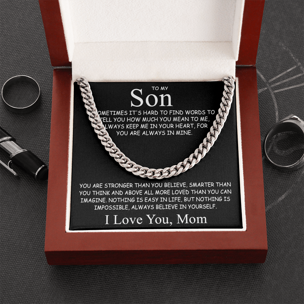 To my Son - Cuban Chain Necklace