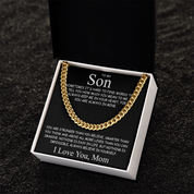 To my Son - Cuban Chain Necklace