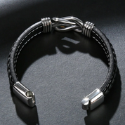 To my Son - Love Knot Leather Bracelet