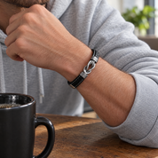 To my Son - Love Knot Leather Bracelet