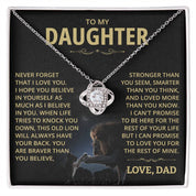 To my Daughter - Love Knot Necklace