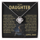 To my Daughter - Love Knot Necklace