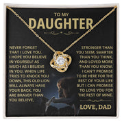 To my Daughter - Love Knot Necklace