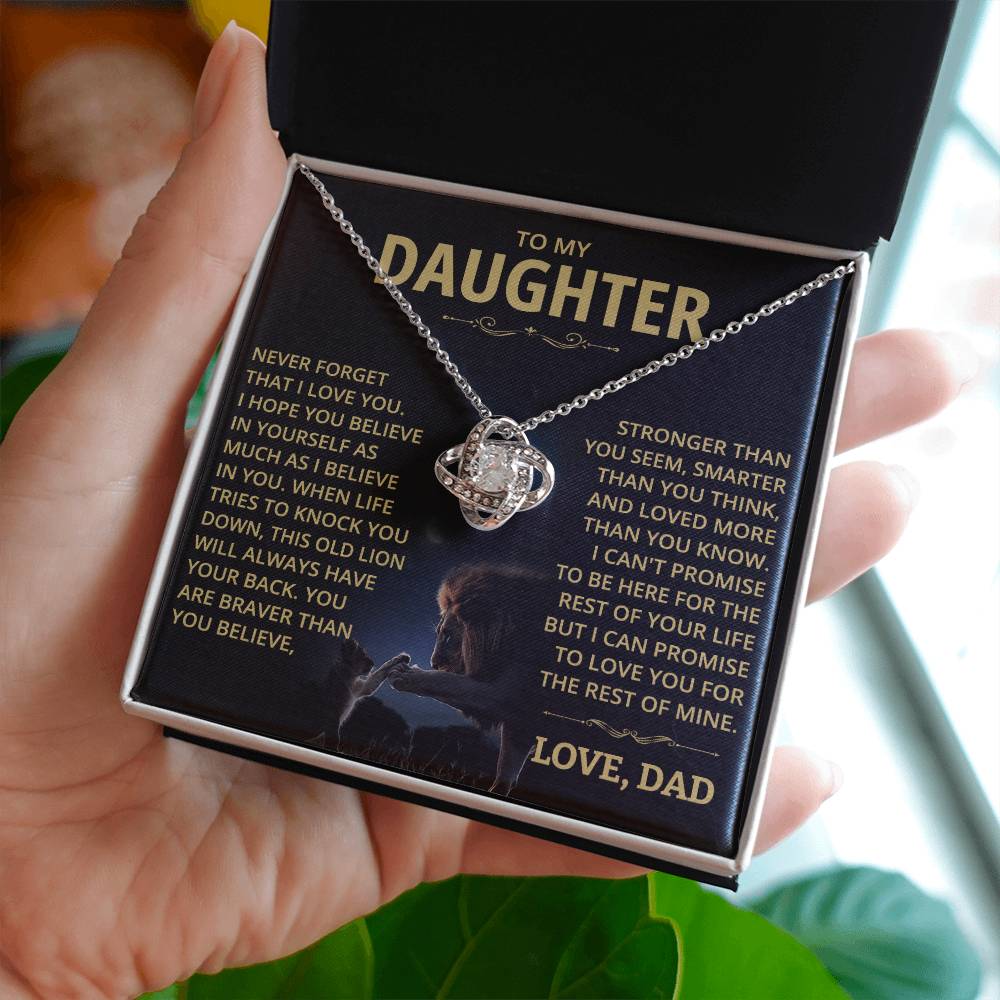 To my Daughter - Love Knot Necklace