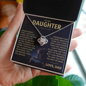 To my Daughter - Love Knot Necklace