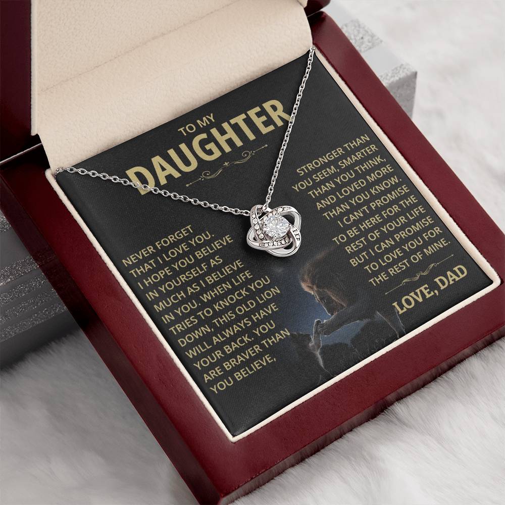 To my Daughter - Love Knot Necklace