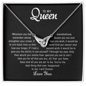 To my Queen - Love Interlocked Hearts Necklace