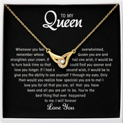 To my Queen - Love Interlocked Hearts Necklace