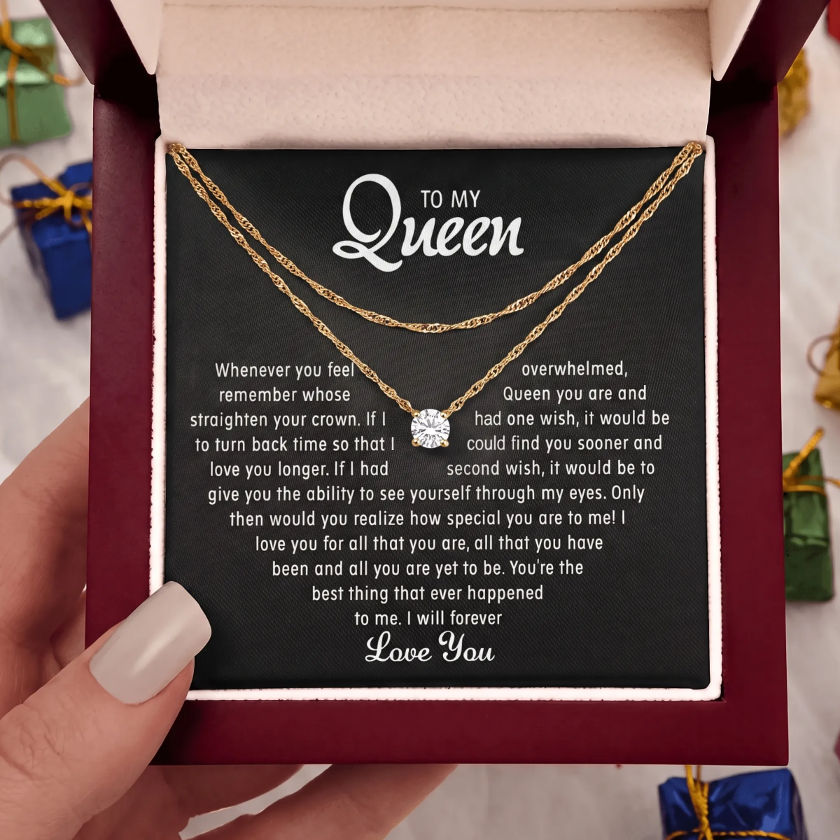 To my Queen - Solitaire Necklace