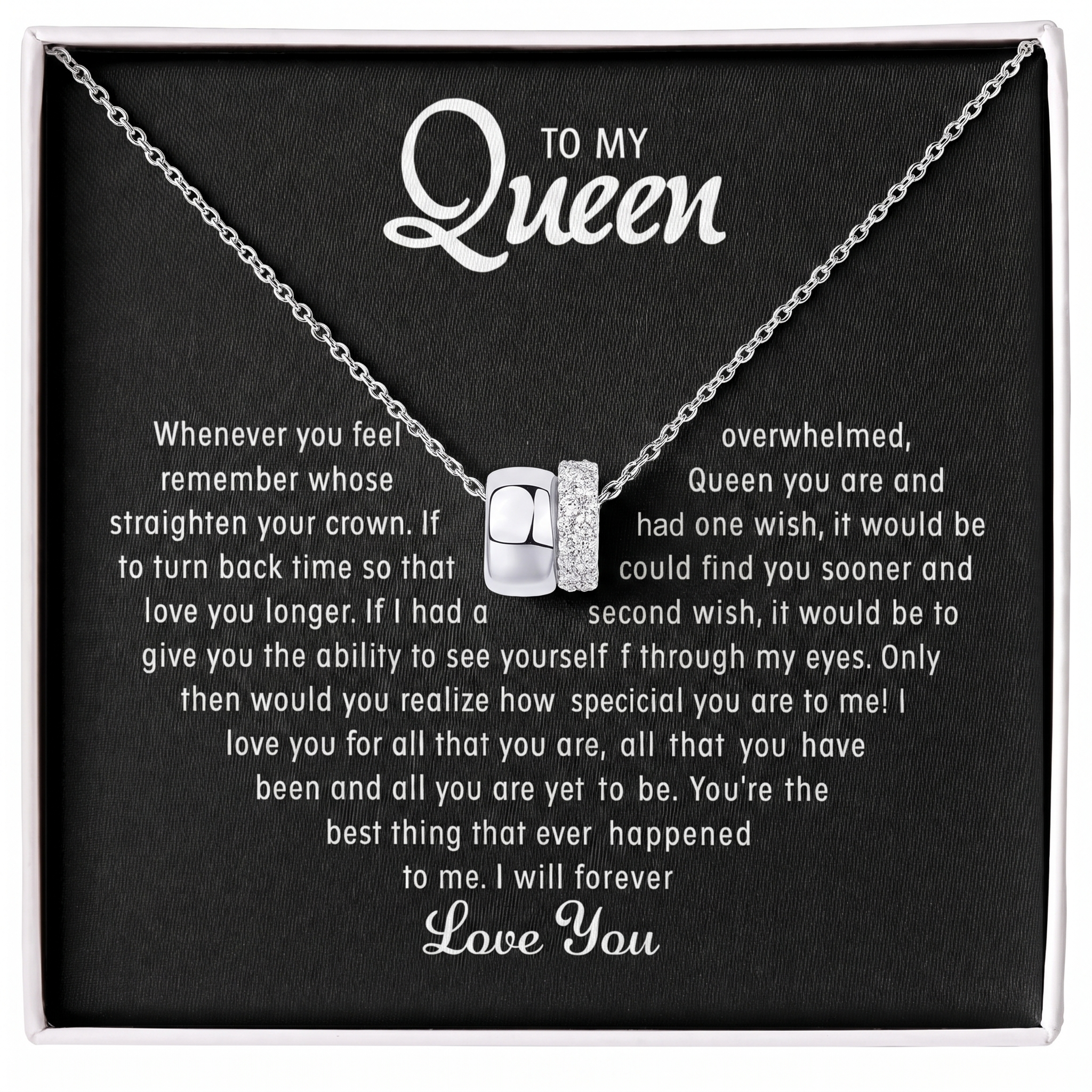To my Queen - Eternal Rings Necklace