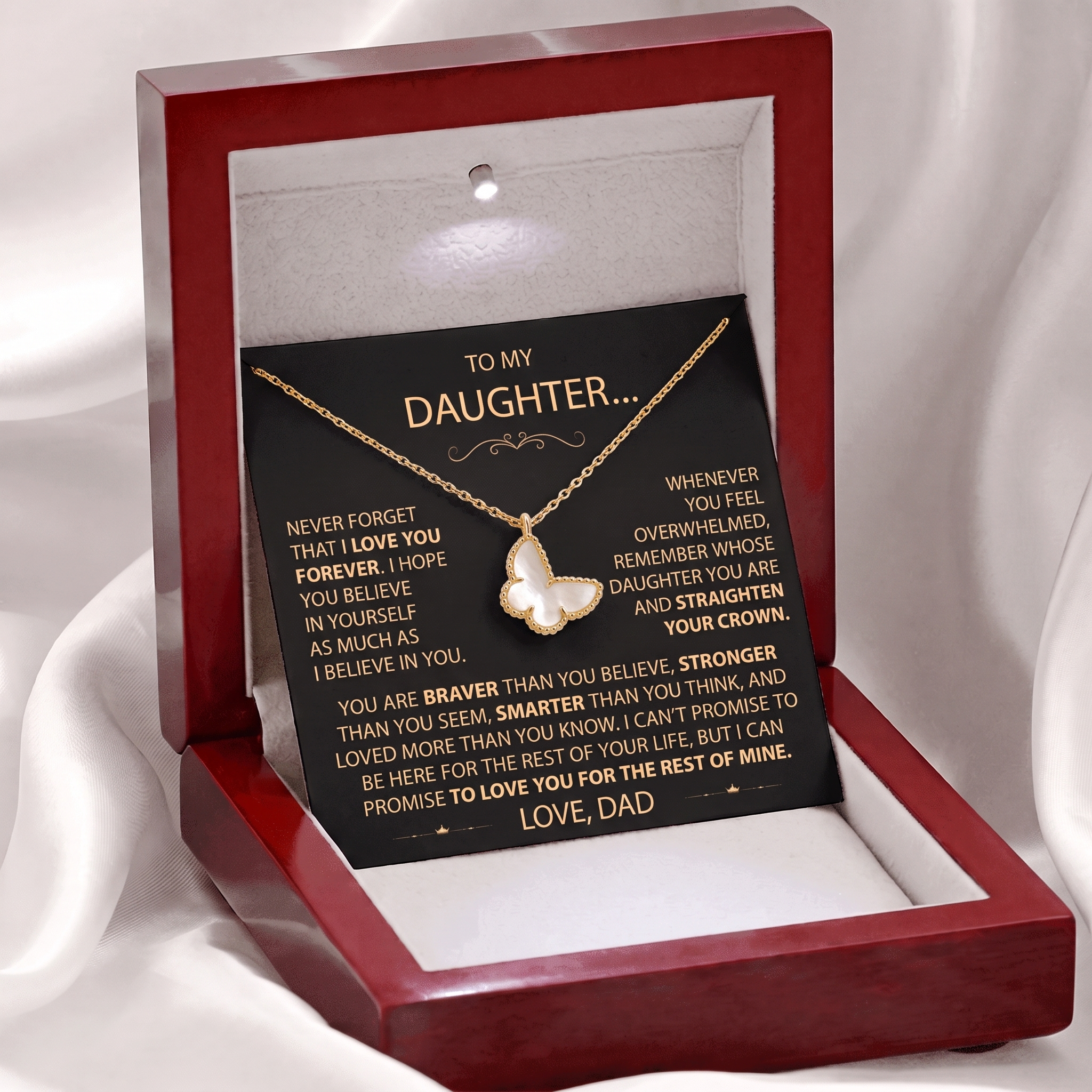 To my Daughter - Butterfly Necklace