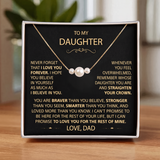 To my Daughter - Pearl Trio Necklace