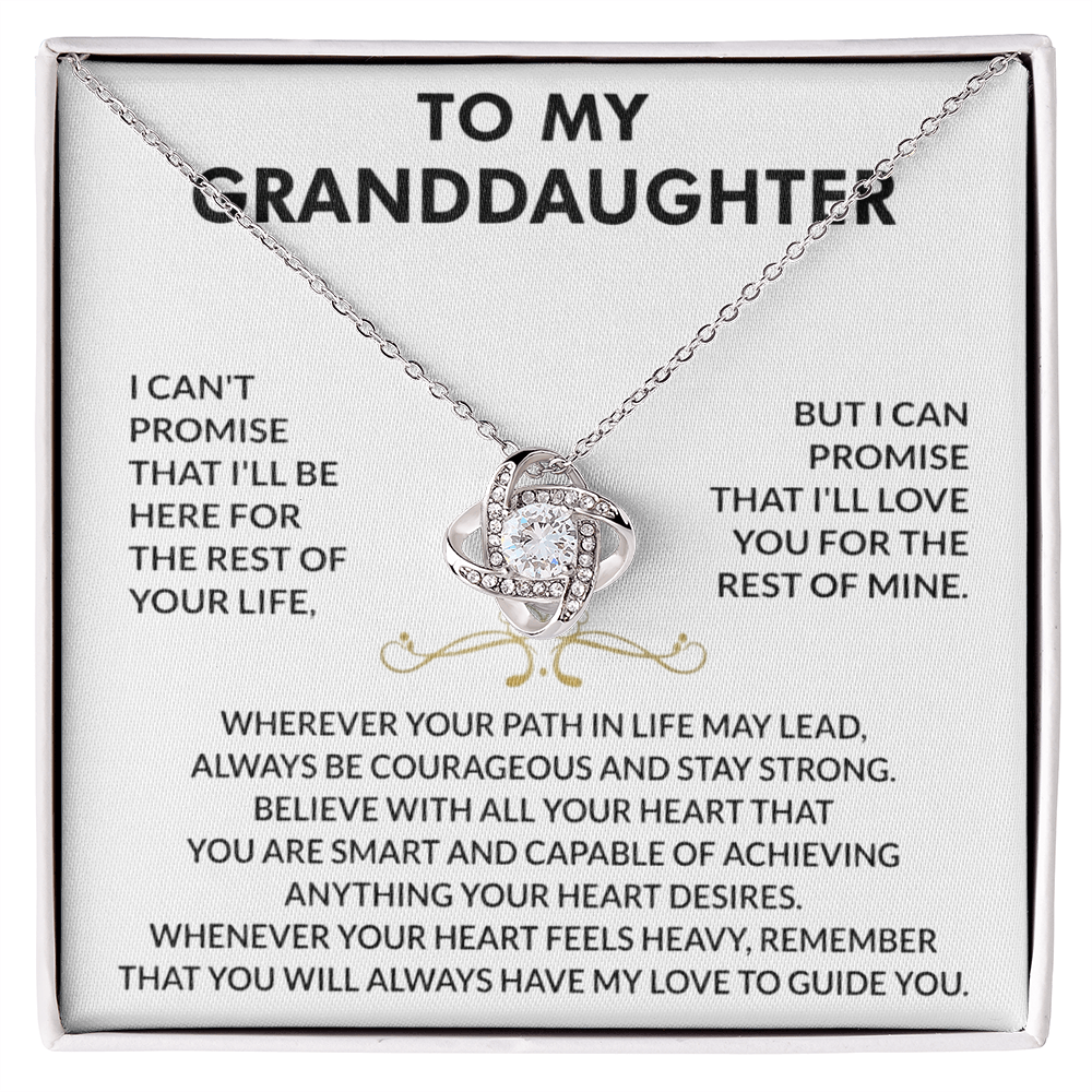 To my Granddaughter - Love Knot Necklace