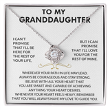 To my Granddaughter - Love Knot Necklace