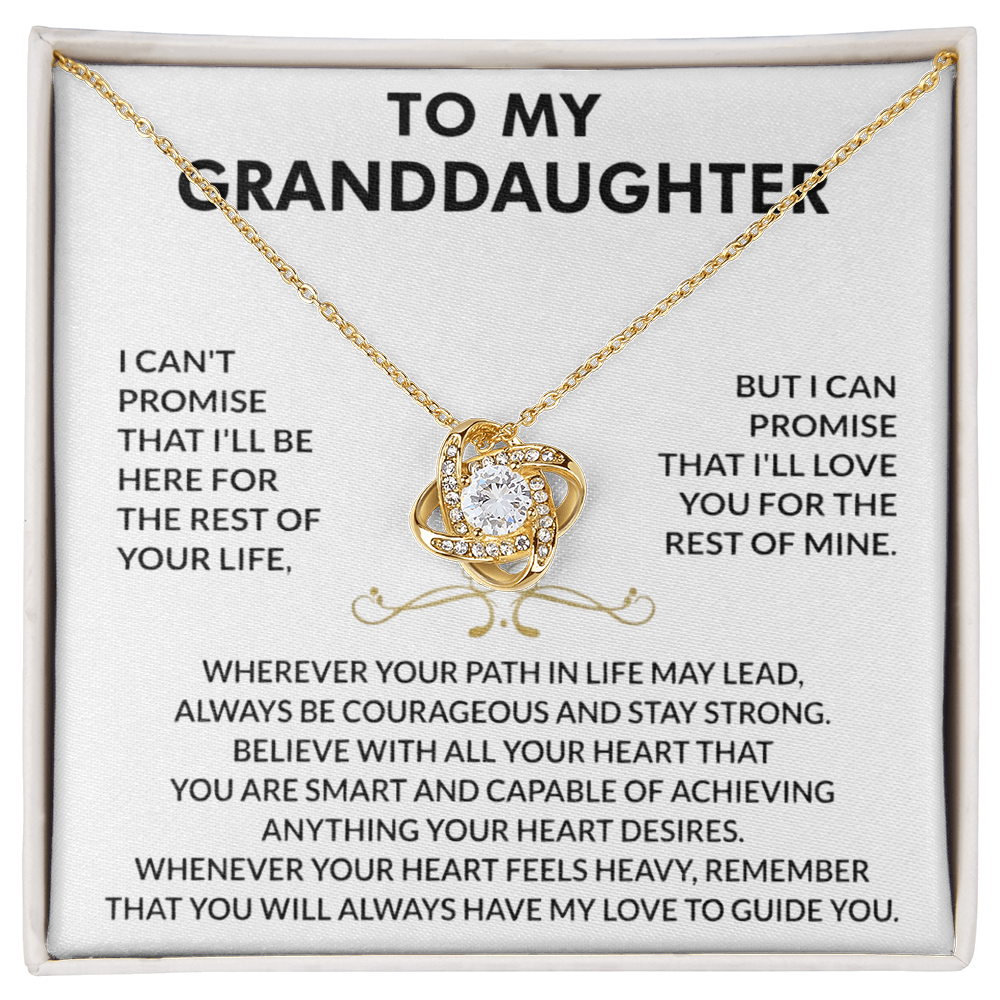 To my Granddaughter - Love Knot Necklace