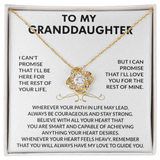 To my Granddaughter - Love Knot Necklace