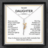 To my Daughter - Hug Necklace