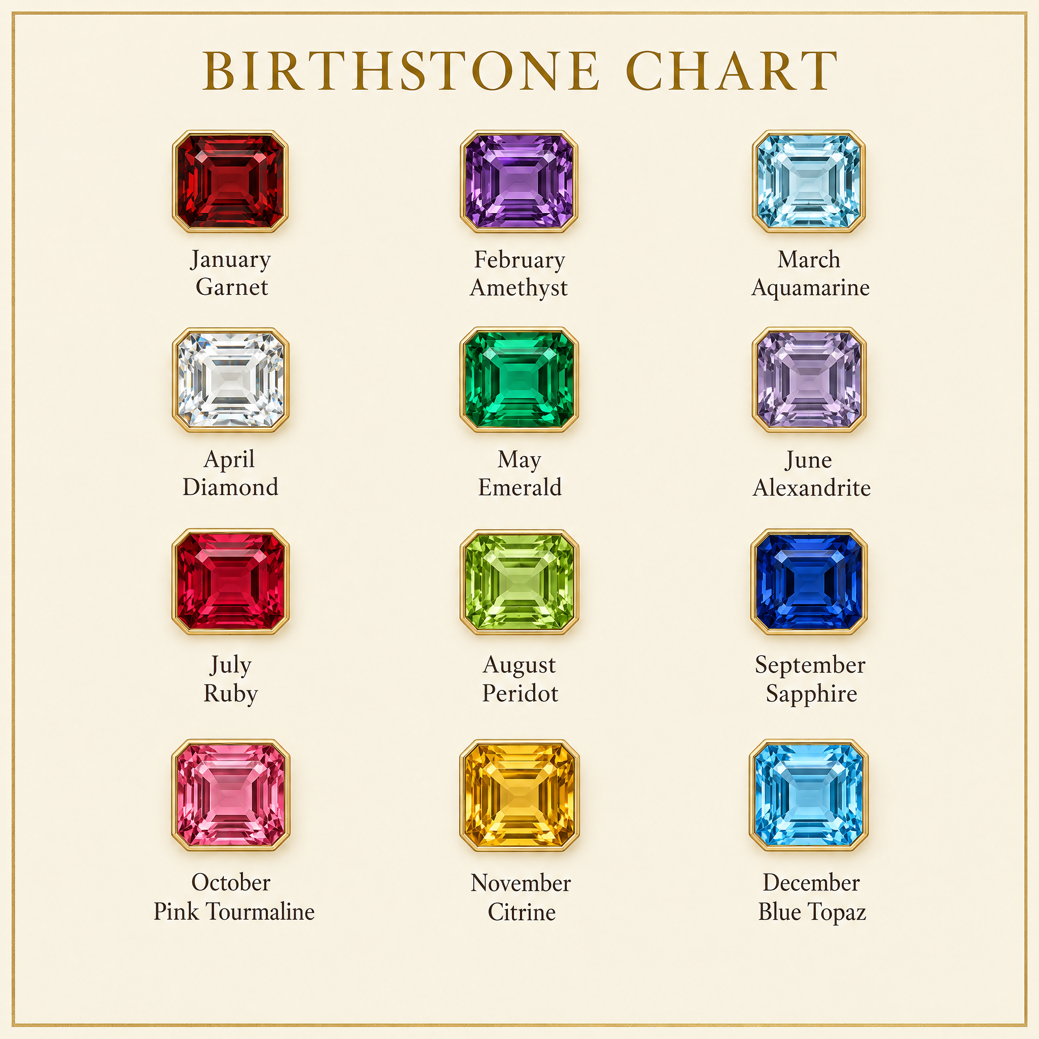 Birthstone Charm Bracelet