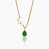 Name & Birthstone Charm Necklace